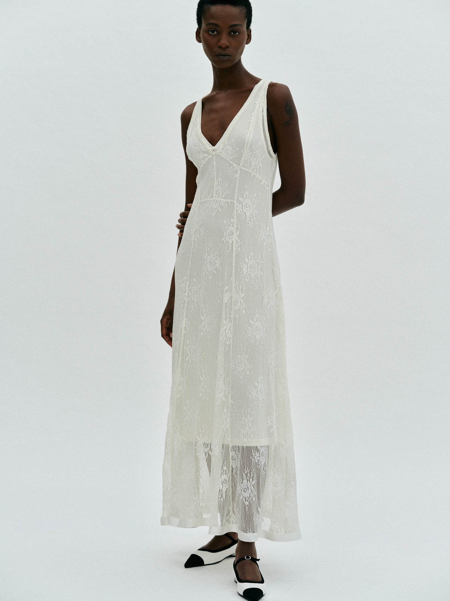 Chantilly Lace Dress, Ivory