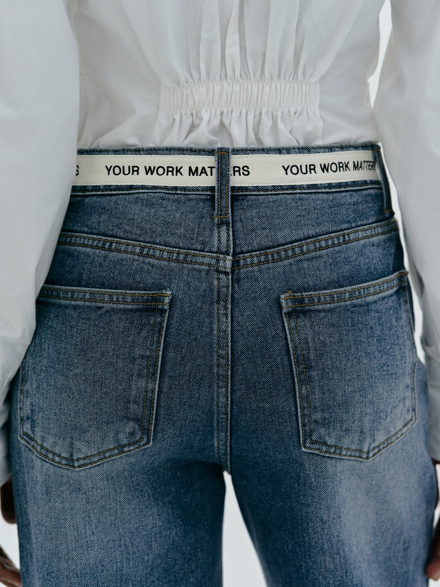 Your Work Matters Jeans, Blue