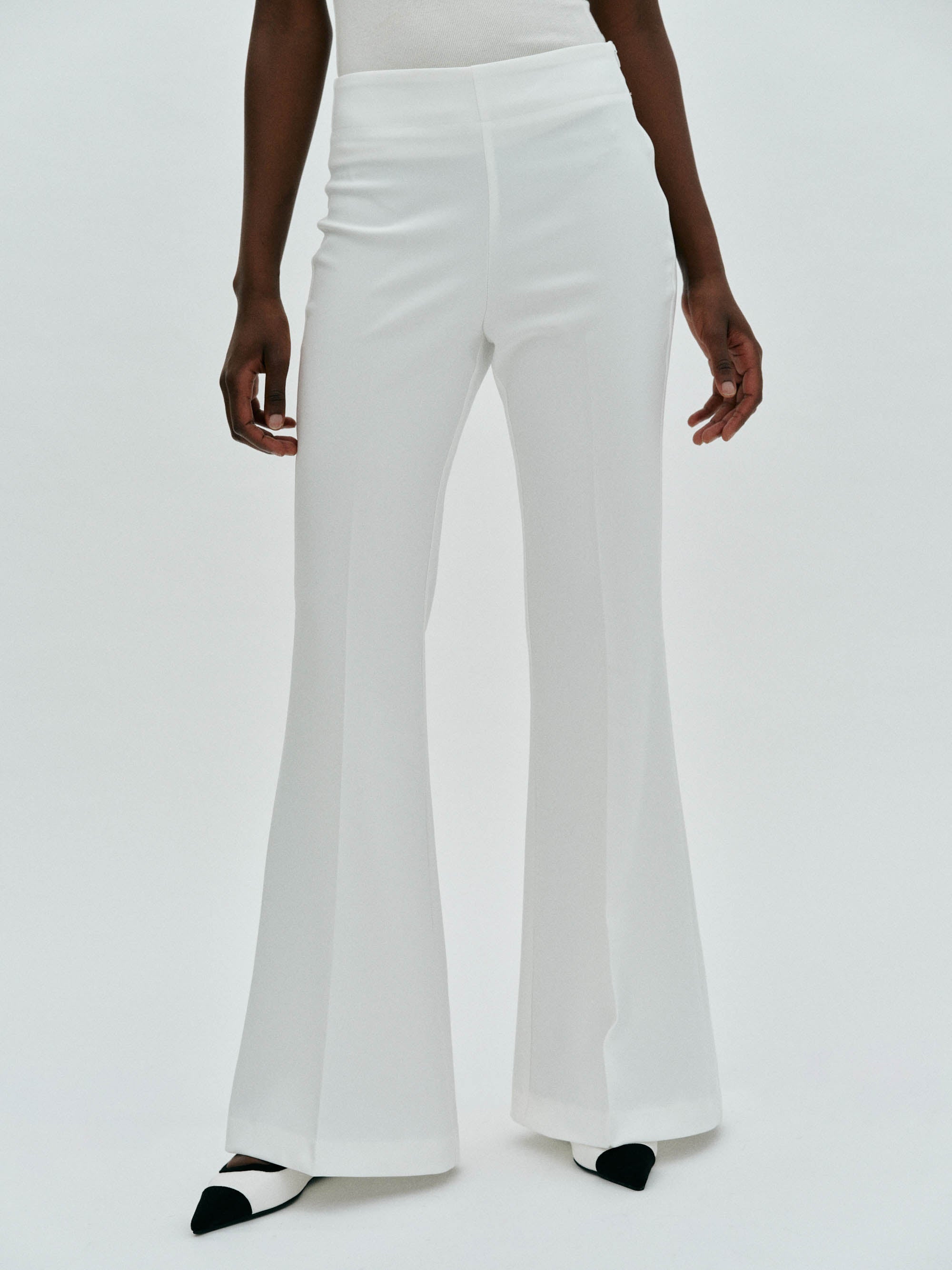 Flare Leg Solid Trousers | Pants for women, Clothes for women, Flares