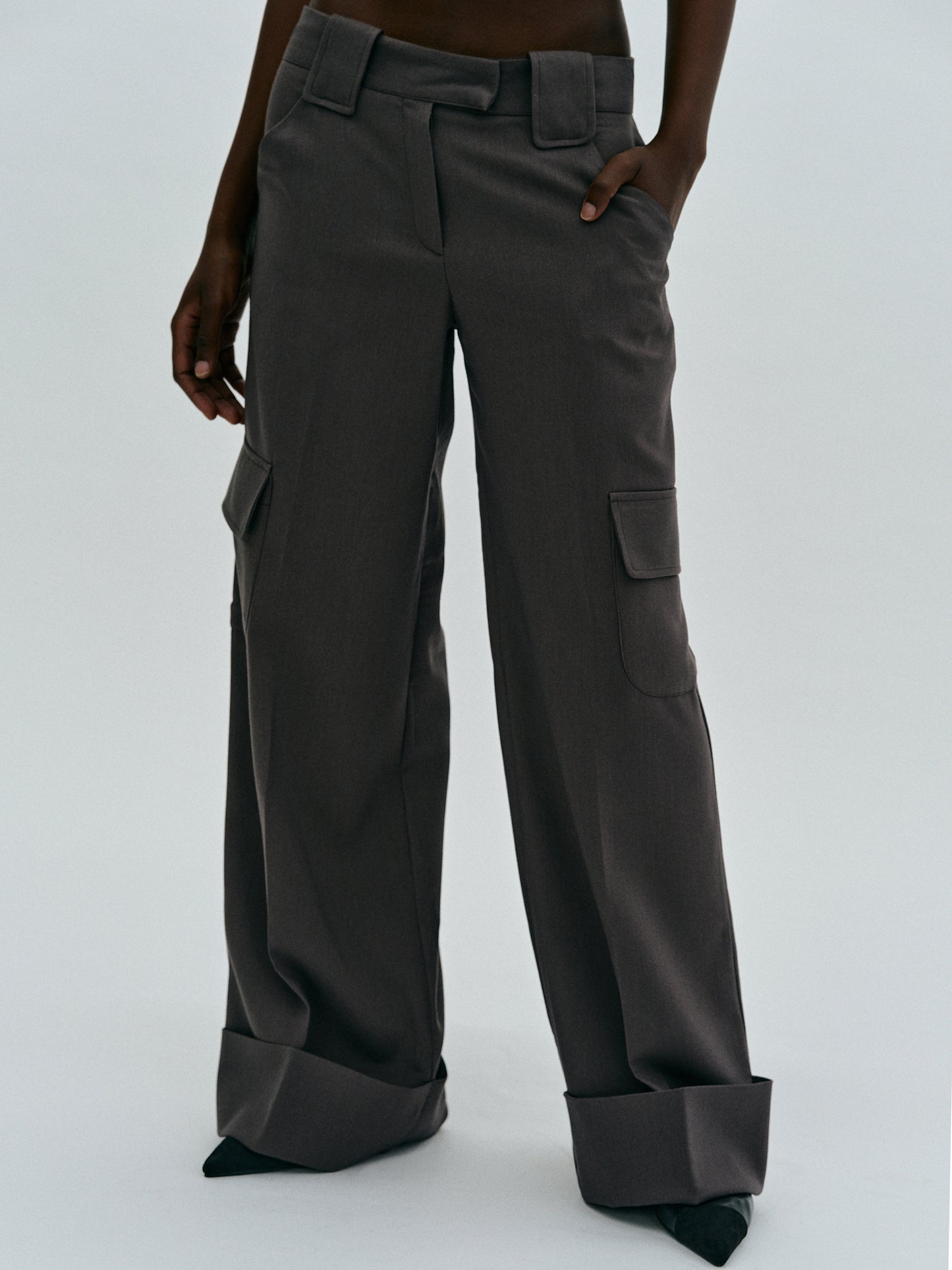 Relaxed Cargo Trousers, Fossil