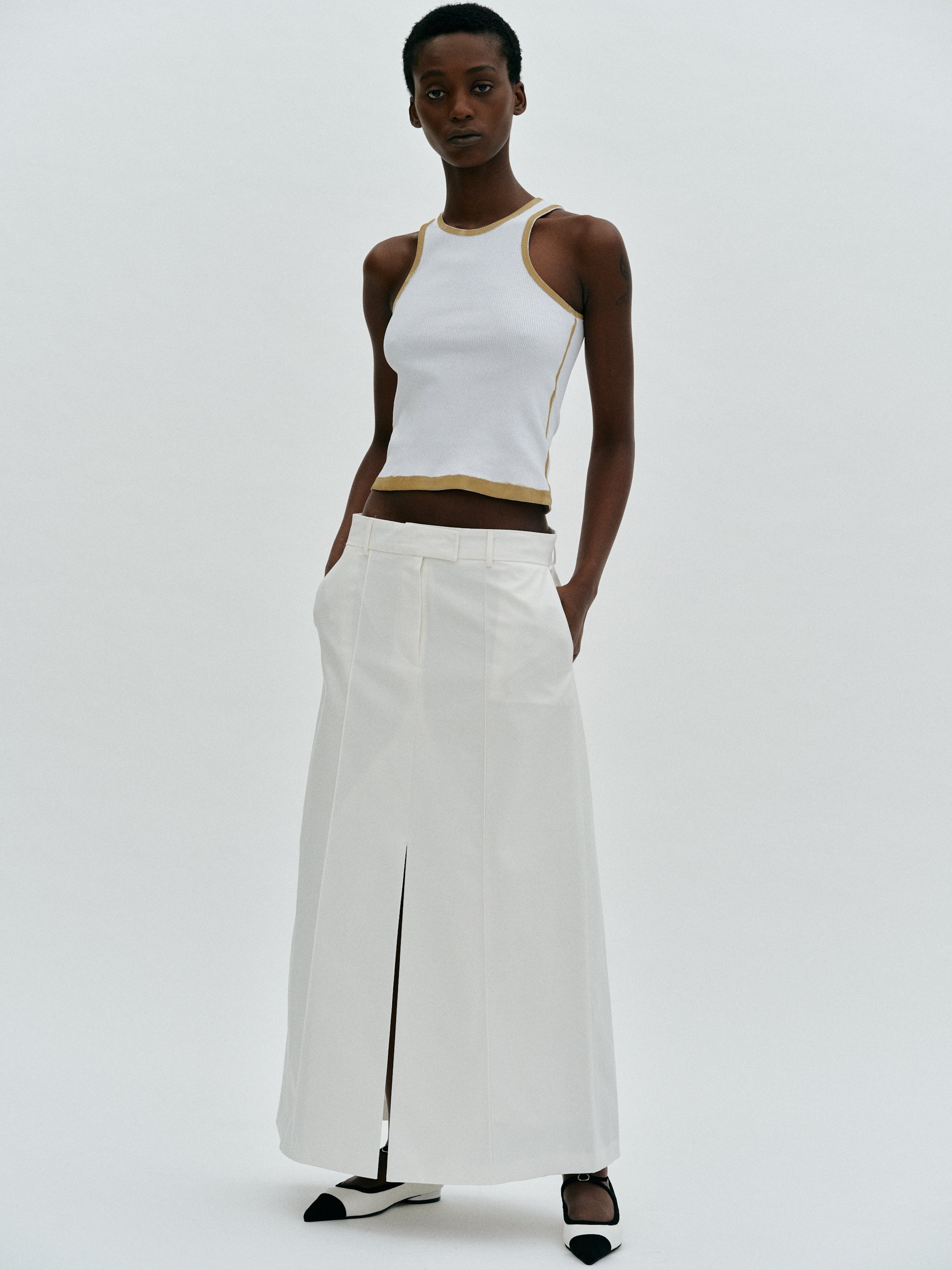 White maxi shop skirt suits