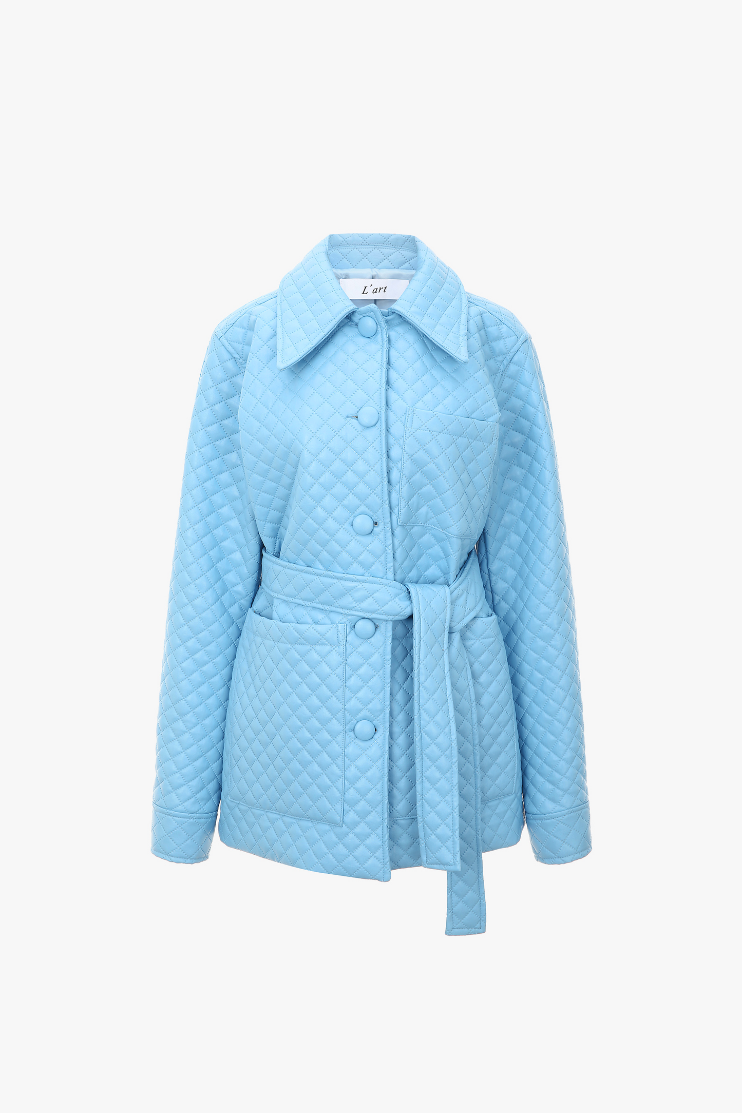 Quilted Shirt Jacket, Sky Blue