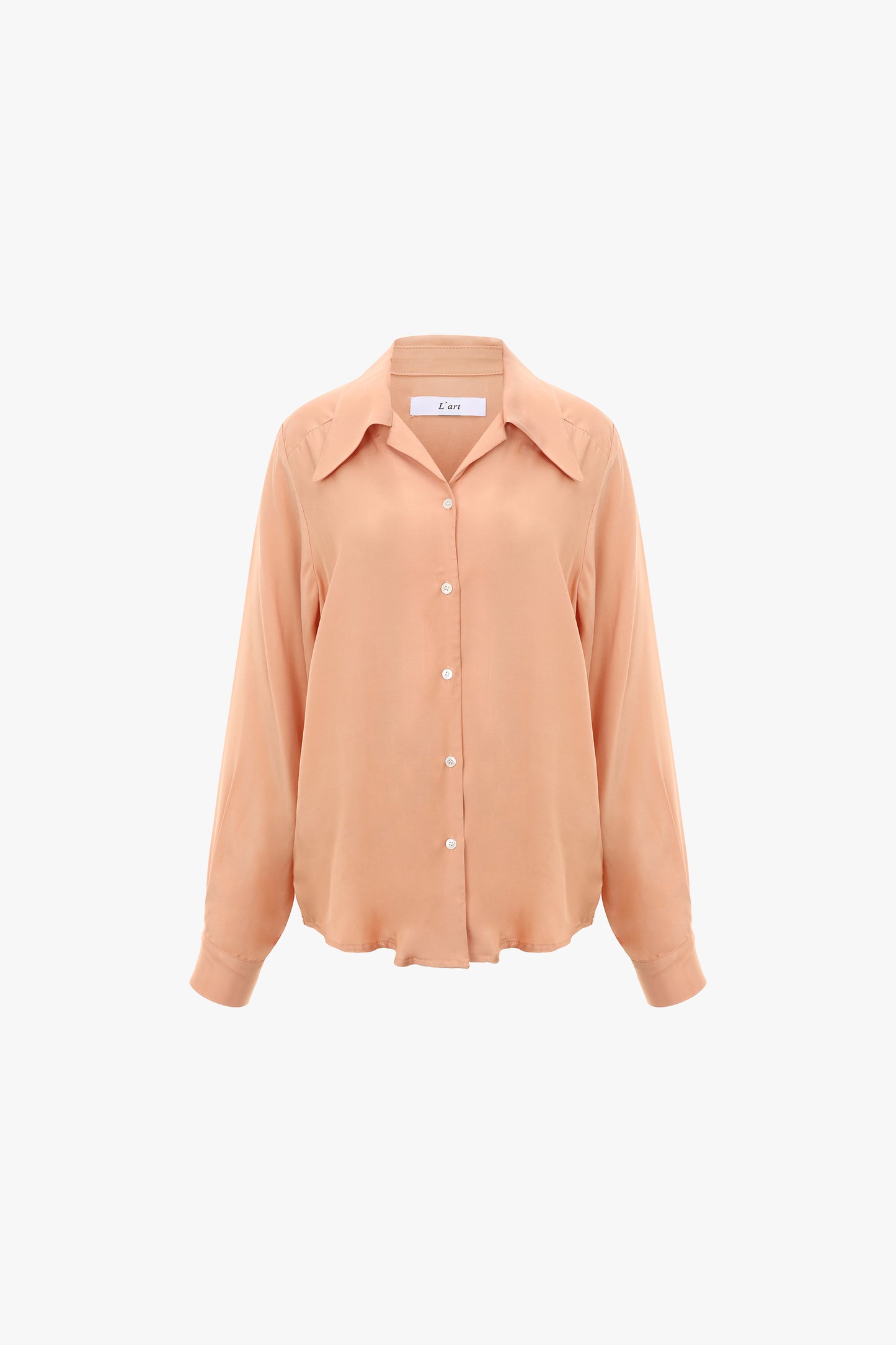 70s Big Collar Shirt, Peach
