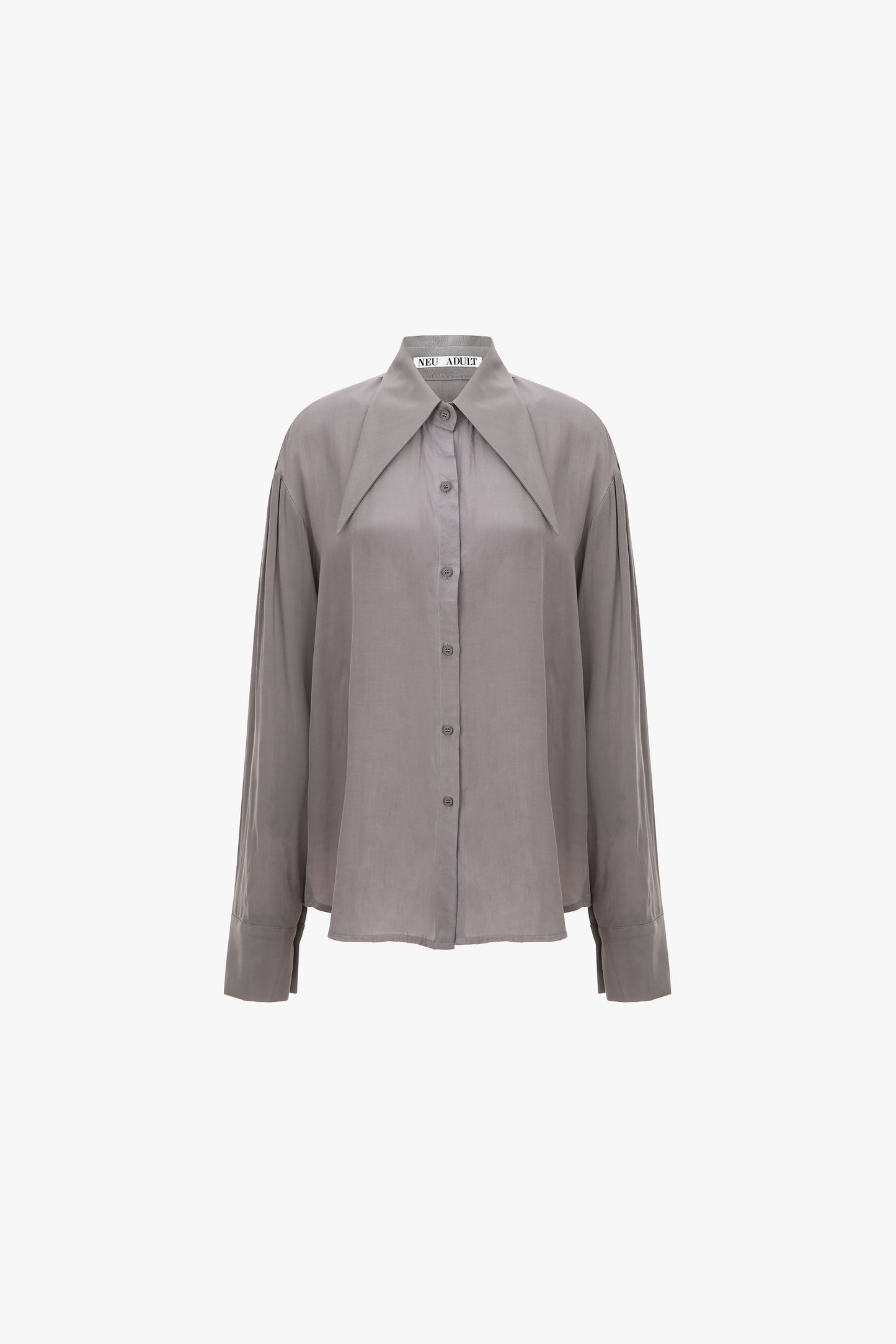 Disco Collar Shirt, Oyster Grey
