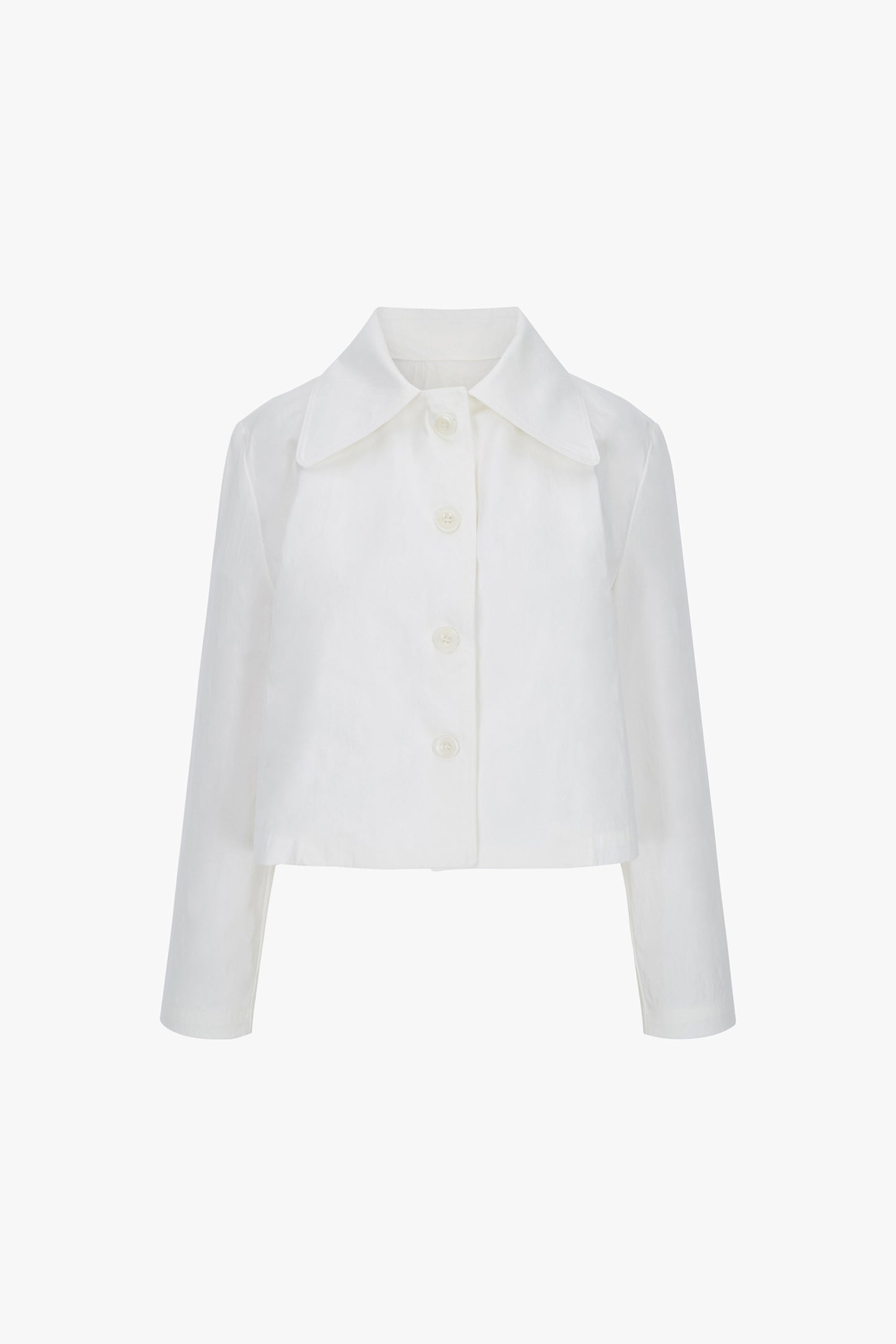 Button Blouson Jacket, White