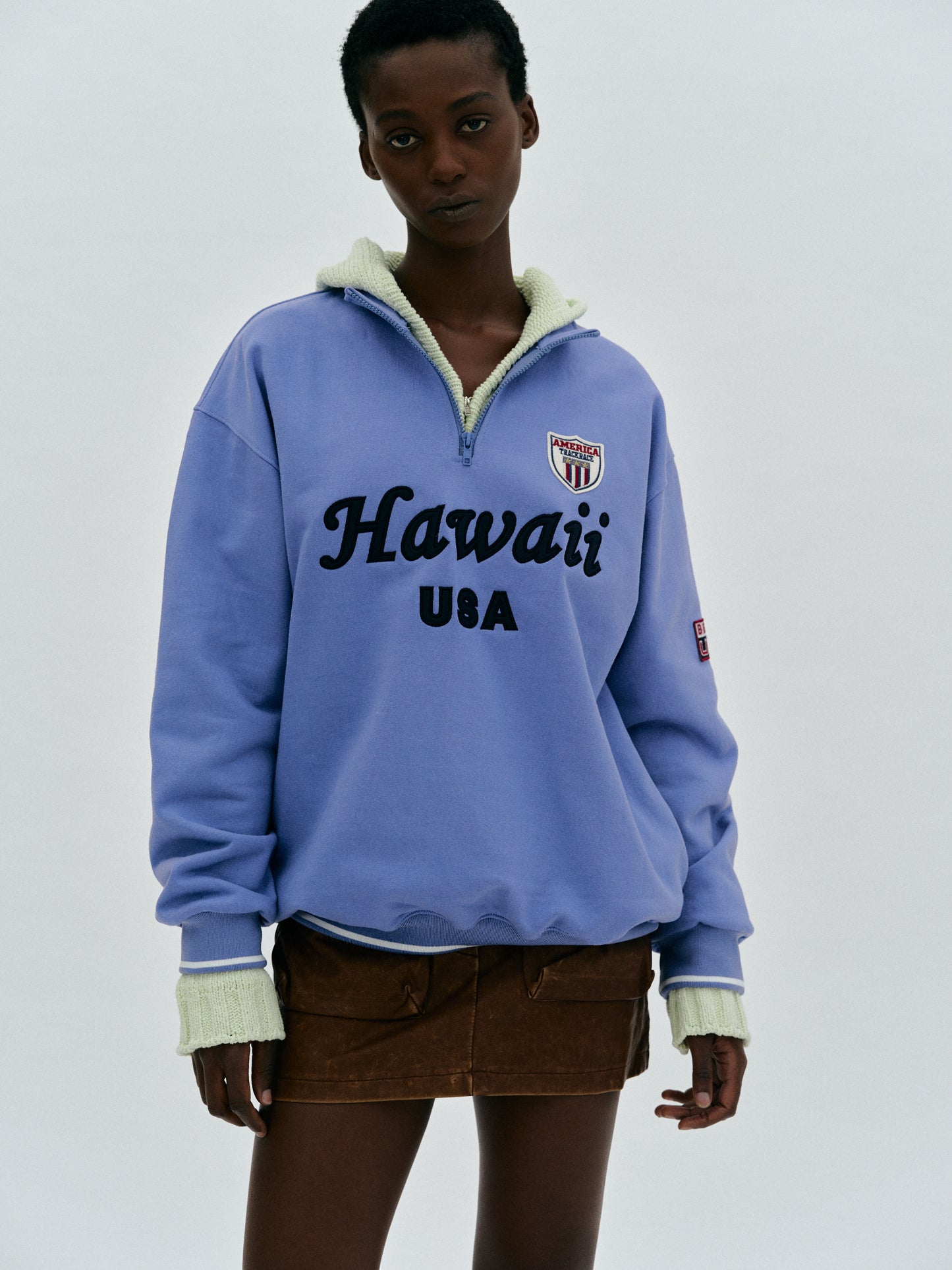 Half-Zip Hawaii Sweatshirt, Blue