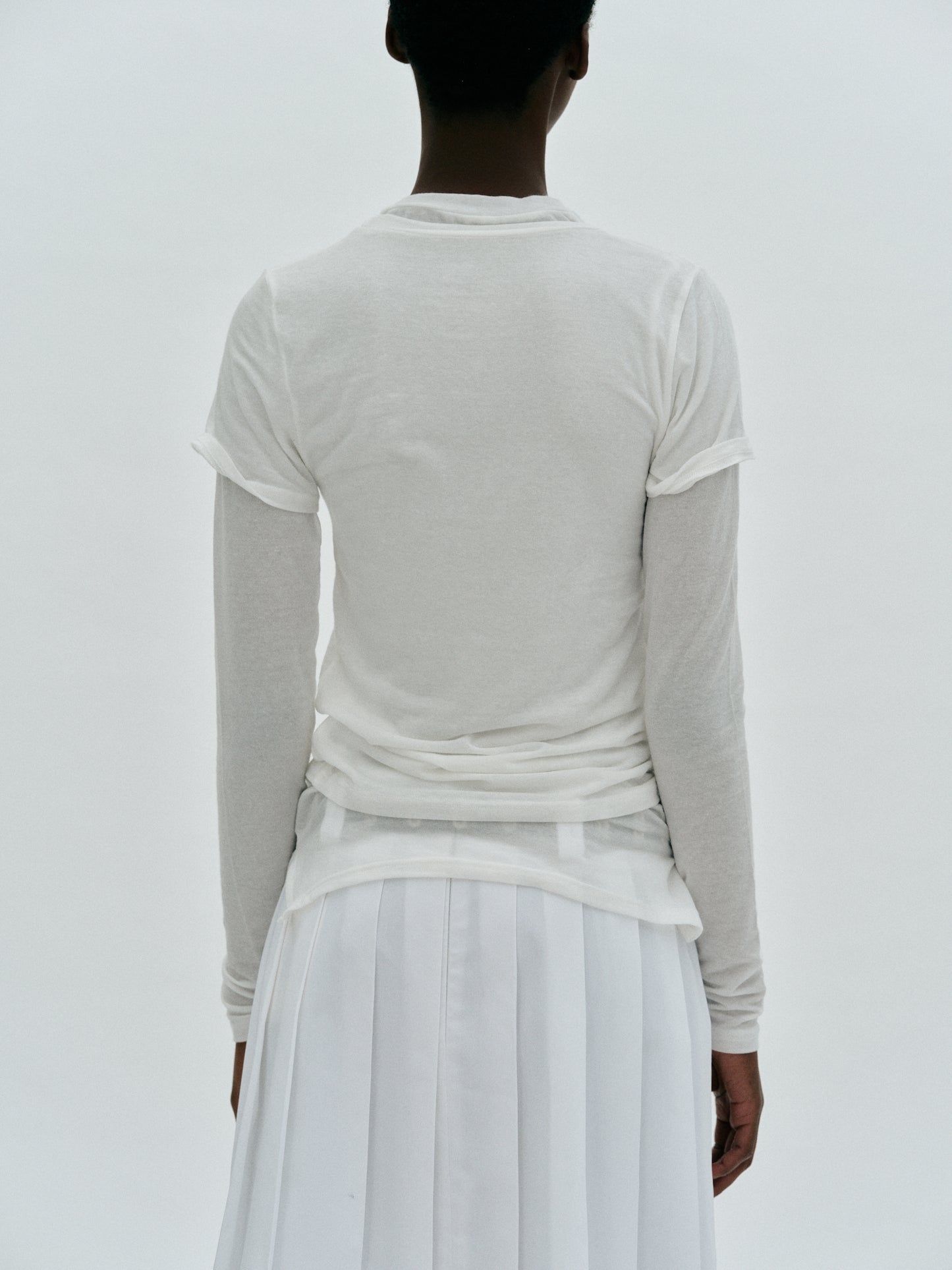 Tencel & Wool T-shirts Set, White
